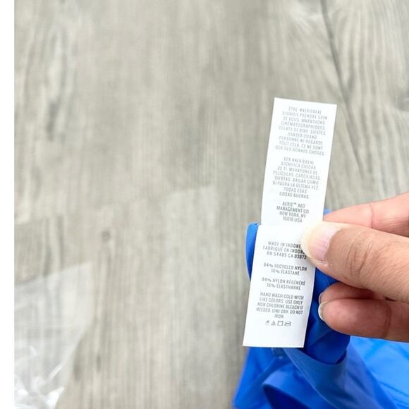 NWT aerie SMOOTHEZ Mesh Unlined Full Coverage Bra Underwire Blue Size 34B - Picture 6 of 6